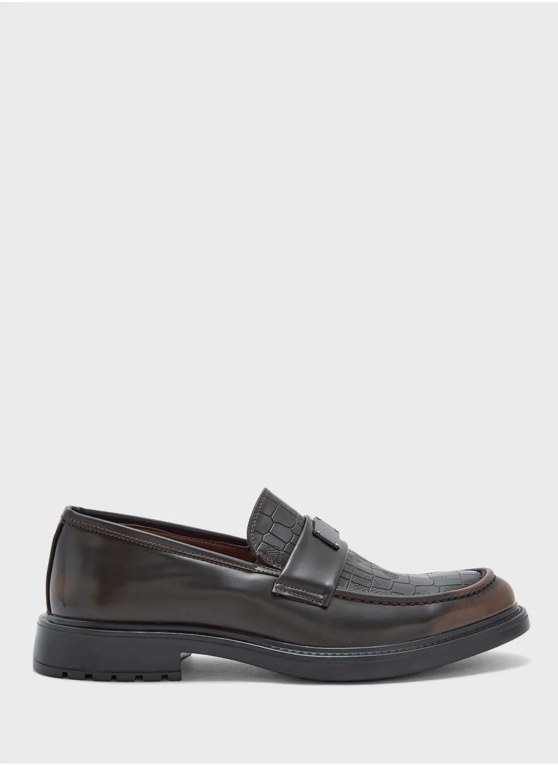 روبرت وود Croc Emboss Formal Loafers