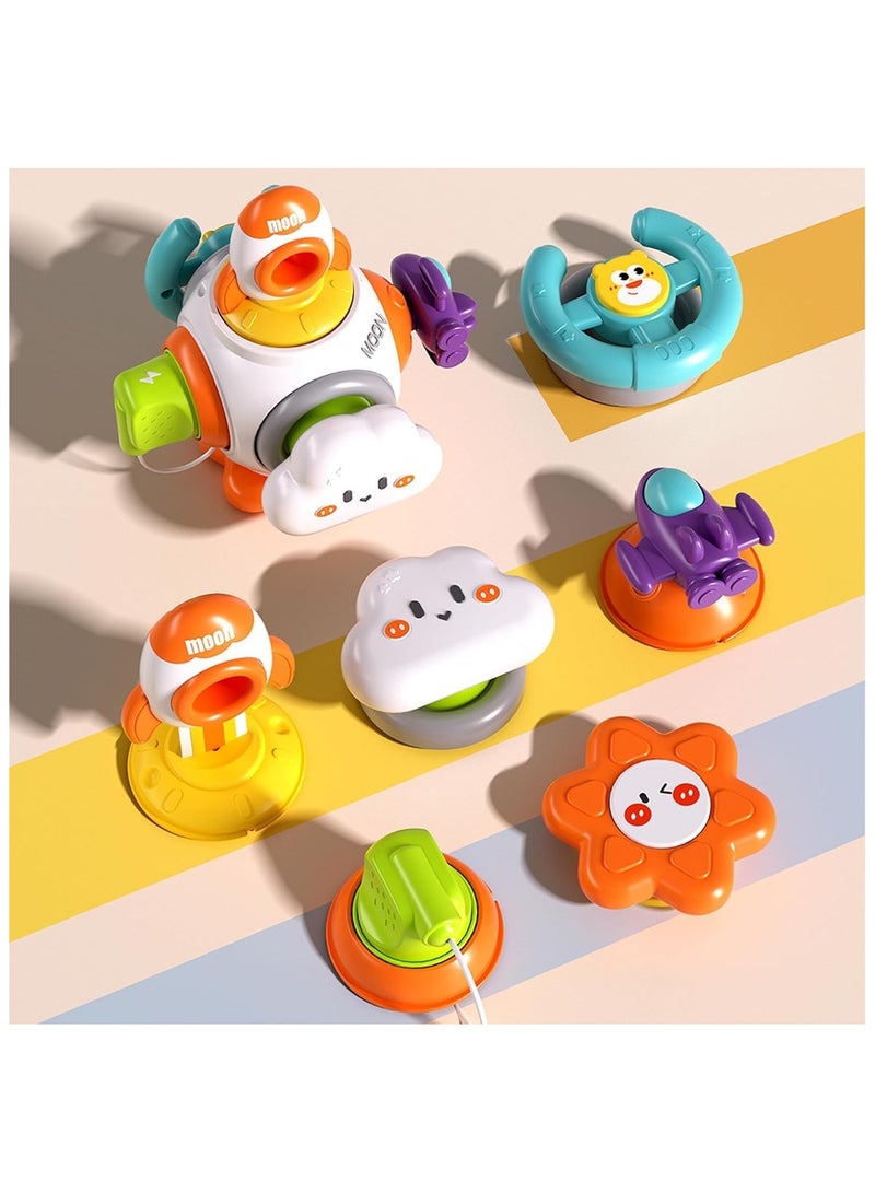 سوفام Montessori Sensory Toys for Toddlers 1-3, Travel Activities Busy Board Cube, Baby Gifts for 18+ Months Infant Boys Girls -Airplane Plane Car Travel Toys Educational Learning (باللغة الإنجليزية) - Image 3