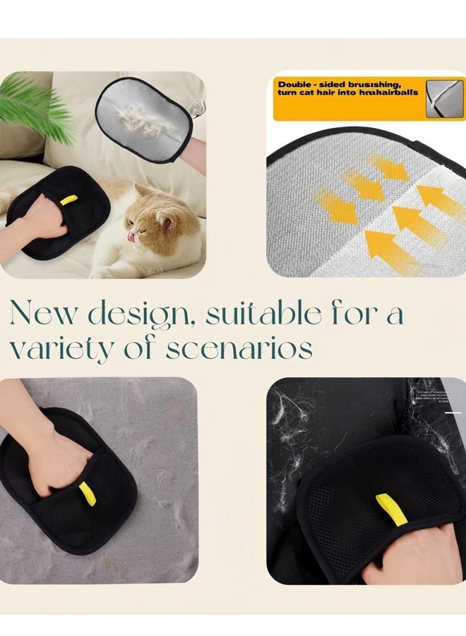 2PC Electrostatic Gloves Pet Hair,Glove Cat Mitt Mitten Static Reusable Tool Furniture Cleaning Animal Double Sided Grooming Magic Fur Dogs Mit - Image 5