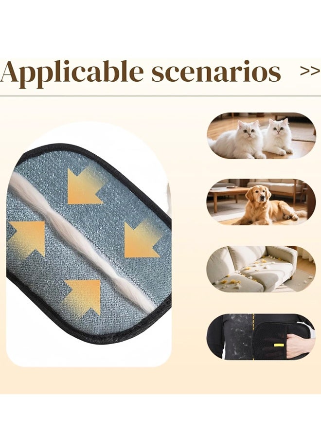 2PC Electrostatic Gloves Pet Hair,Glove Cat Mitt Mitten Static Reusable Tool Furniture Cleaning Animal Double Sided Grooming Magic Fur Dogs Mit - Image 3