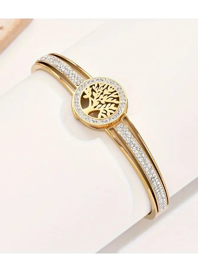 1pc Unique Life Tree Bangle - Hypoallergenic Stainless Steel Jewelry with Intricate Design, Perfect Holiday Gift for Women, Friends, and Family - pzsku/ZEAE9236DDA86B53E3563Z/45/_/1730451520/2979ea47-9754-47d9-ba35-660f95507ac9