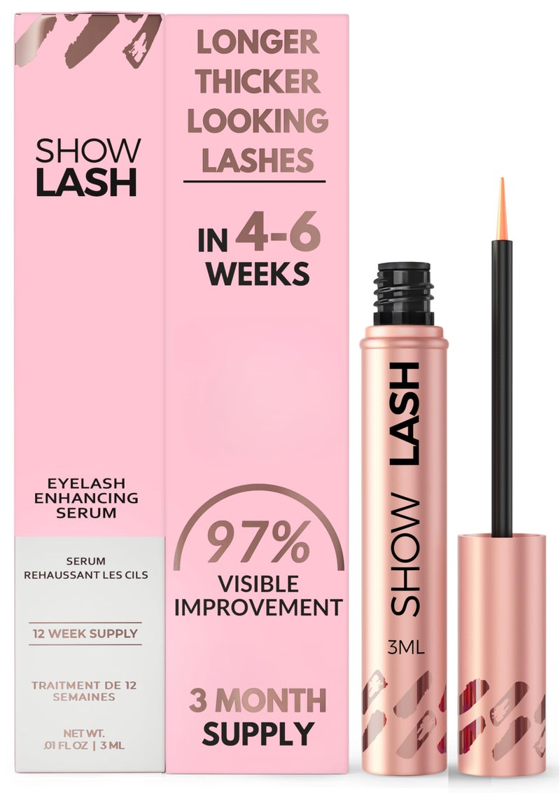 LeVaye Cosmetics Show Lash Eyelash Serum for Longer Thicker Gorgeous Looking Lashes Cruelty Free Lash Serum