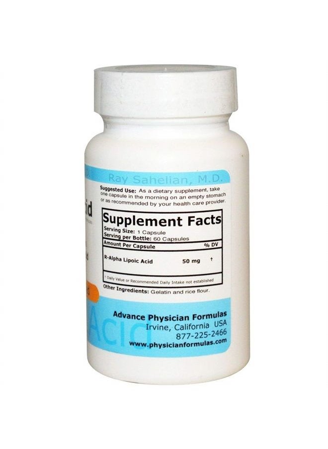 Advance Physician Formulas R-Lipoic Acid, 50 mg, 60 Vegetable Capsules  - Image 2