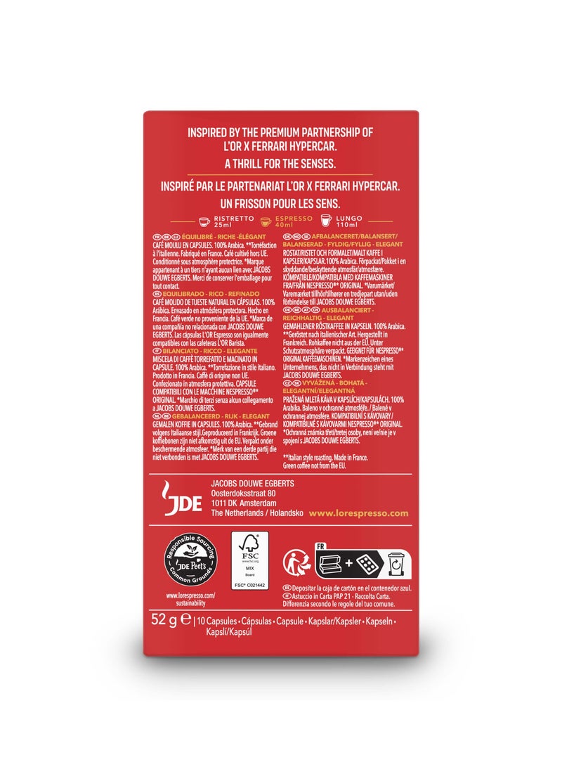 L'or Espresso Maranello Intensity 10 Coffee Capsules 10 Capsules (52g) - Image 3