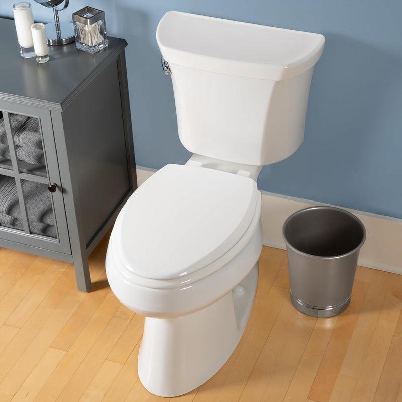 Mayfair Cassel Slow Close Toilet Seat, Easy Clean, Non Slip Premium Wood Seat, Easy Install, Made in USA, Elongated, Bone - Image 3