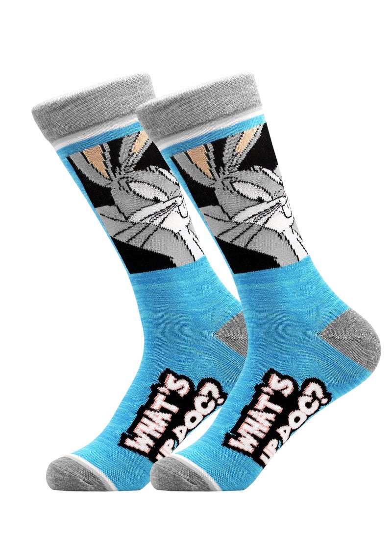 SOLARAE Colorful Cartoon Socks for Men - 5 Pack of Fun and Quirky Character Patterned Cotton Dress Crew Socks for Women and Men, Perfect for Adding a Touch of Whimsy to Your Wardrobe! - Image 2