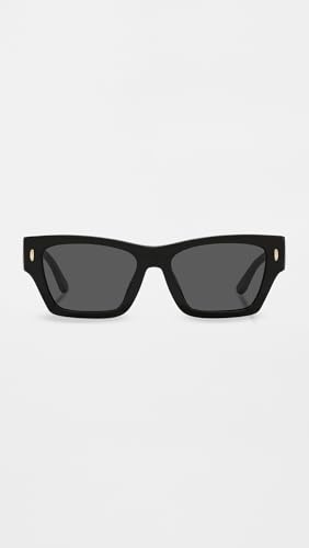 Tory Burch Women's Miller Rectangle Sunglasses, Black, 52mm - Image 2