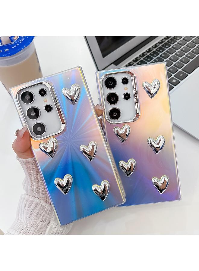 erorex Case For Samsung Galaxy A55 5G Electroplating 5-Heart Laser Texture TPU Phone Case - Image 2