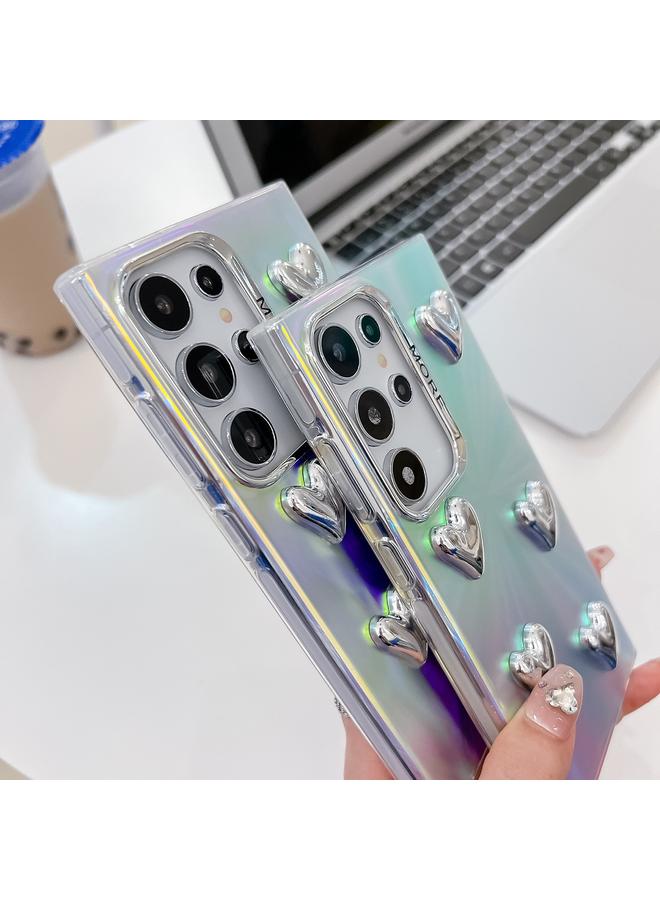 erorex Case For Samsung Galaxy A55 5G Electroplating 5-Heart Laser Texture TPU Phone Case - Image 5