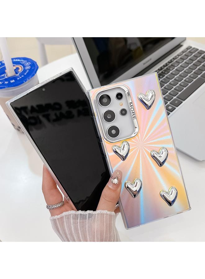 erorex Case For Samsung Galaxy A55 5G Electroplating 5-Heart Laser Texture TPU Phone Case - Image 4