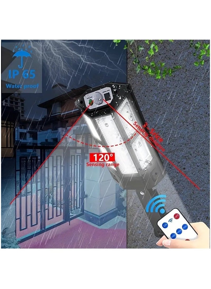 Arabest 1pc 6500K Super Bright LED Solar Wall Light, IP65 MotionSensor, 3 Lighting Mode Light, Outdoor Garden Security StreetYard Lamp With Battery  - Image 5