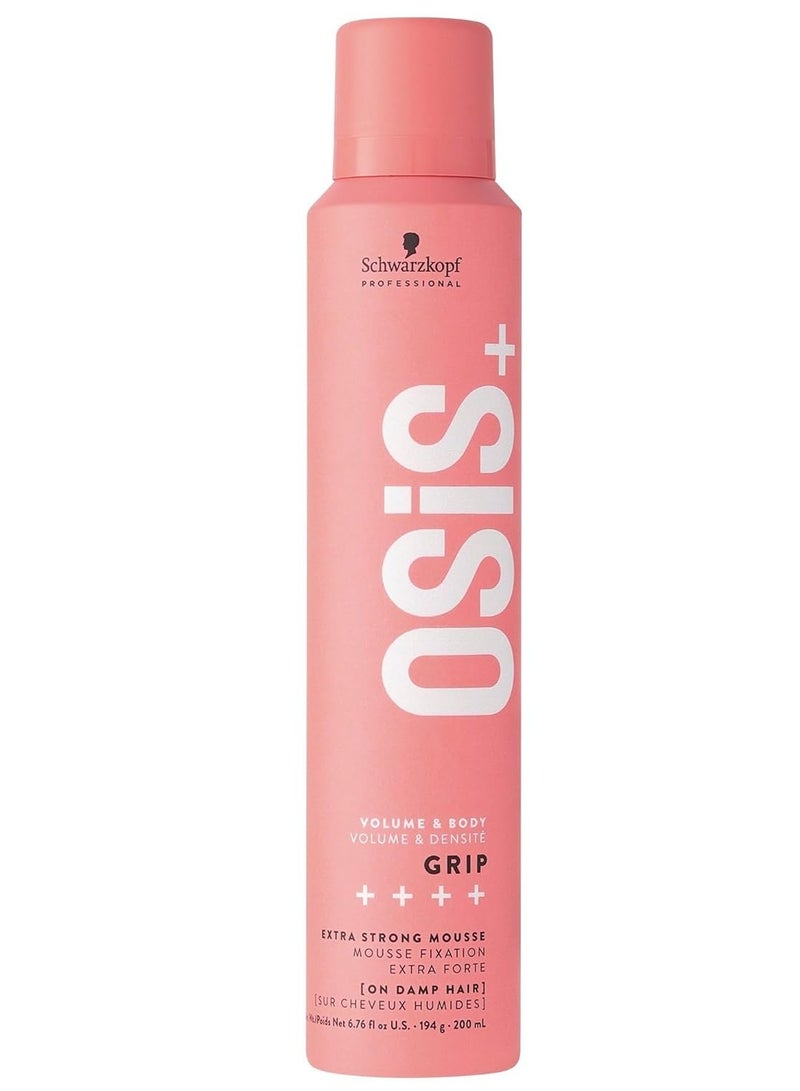 Osis+ Grip Extreme Hold Mousse – Extra Strong Control and Volume with Lasting Definition and Natural Shine – Volumizing Formula Protects Against Blow Dry Damage, 7 oz - Image 2