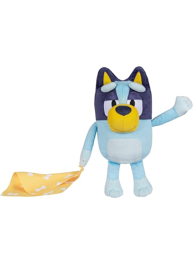 BLUEY Bluey Sleepy Time 13" Plush with Blanket | Talking Soft Toy with 7 Fun Phrases & Theme Song | Deluxe Fabric & Detailed Stitching | Cuddly Bluey Plush for Kids  - Image 5