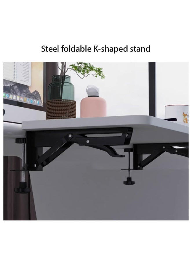 Desk keyboard tray,Desk extender,ergonomic desk extension bracket fixing clip, located on the computer drawer keyboard tray, desktop extension board,Computer Elbow Arm Support-black||52 * 25cm - Image 5