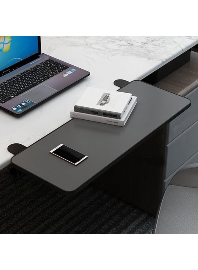 Desk keyboard tray,Desk extender,ergonomic desk extension bracket fixing clip, located on the computer drawer keyboard tray, desktop extension board,Computer Elbow Arm Support-black||52 * 25cm - Image 1