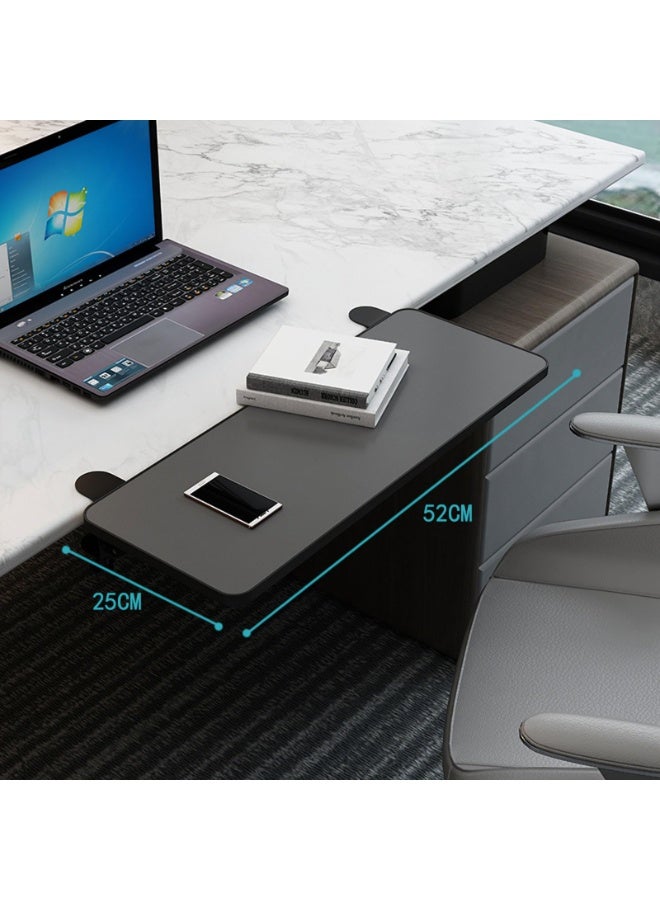 Desk keyboard tray,Desk extender,ergonomic desk extension bracket fixing clip, located on the computer drawer keyboard tray, desktop extension board,Computer Elbow Arm Support-black||52 * 25cm - Image 2