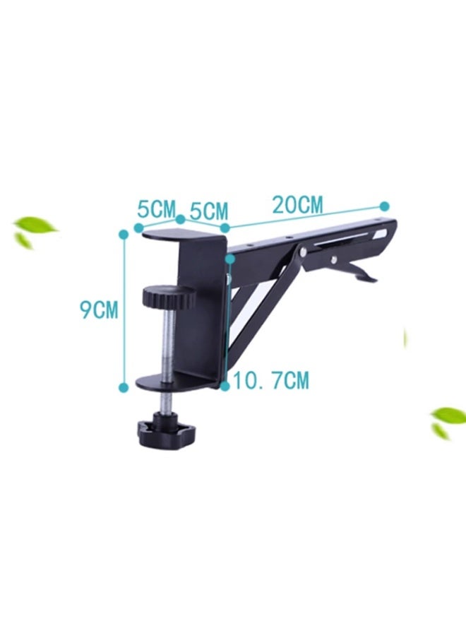 Desk keyboard tray,Desk extender,ergonomic desk extension bracket fixing clip, located on the computer drawer keyboard tray, desktop extension board,Computer Elbow Arm Support-black||52 * 25cm - Image 3