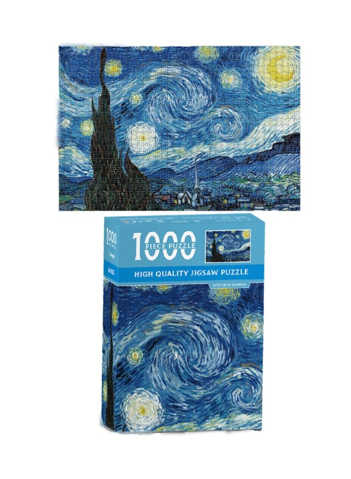 1000 Van Gogh Starry Sky Puzzle Puzzle, Stress Relief Toy Gift - Image 1