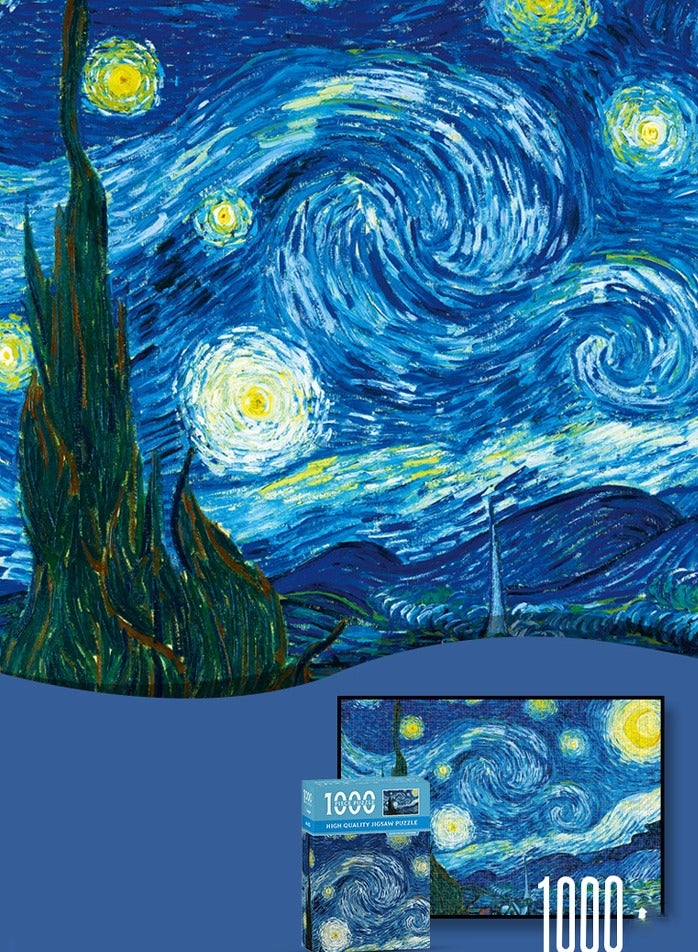 1000 Van Gogh Starry Sky Puzzle Puzzle, Stress Relief Toy Gift - Image 4