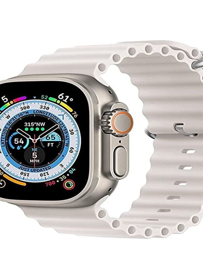 Generic - Alpine Loop for Apple Watch 49mm 45mm, Woven Loop with Metal Sport Band with iWatch Band Series Ultra 8 7 6 5 4 3 2 1 SE - off white - Image 1