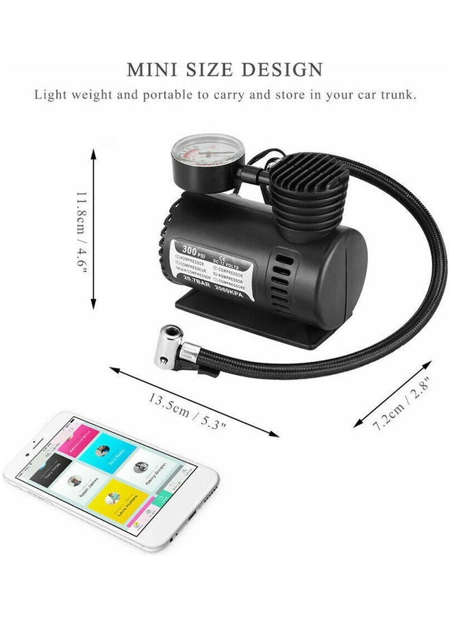 NIBEMINENT Car Electric Air Pump 300psi Compressor Portable Tire Inflator For  - Image 2