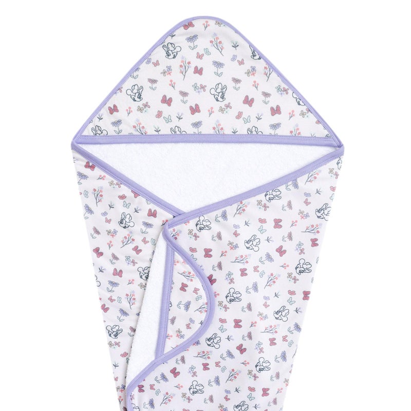 Copper Pearl Premium Knit Hooded Bath Towel Minnie Mouses Bowquet - Image 2