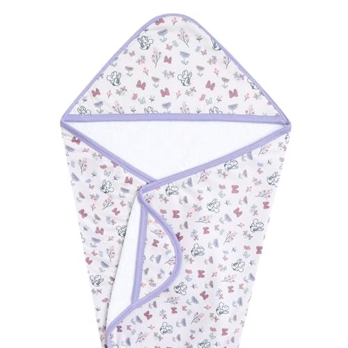 Copper Pearl Premium Knit Hooded Bath Towel Minnie Mouses Bowquet - Image 1