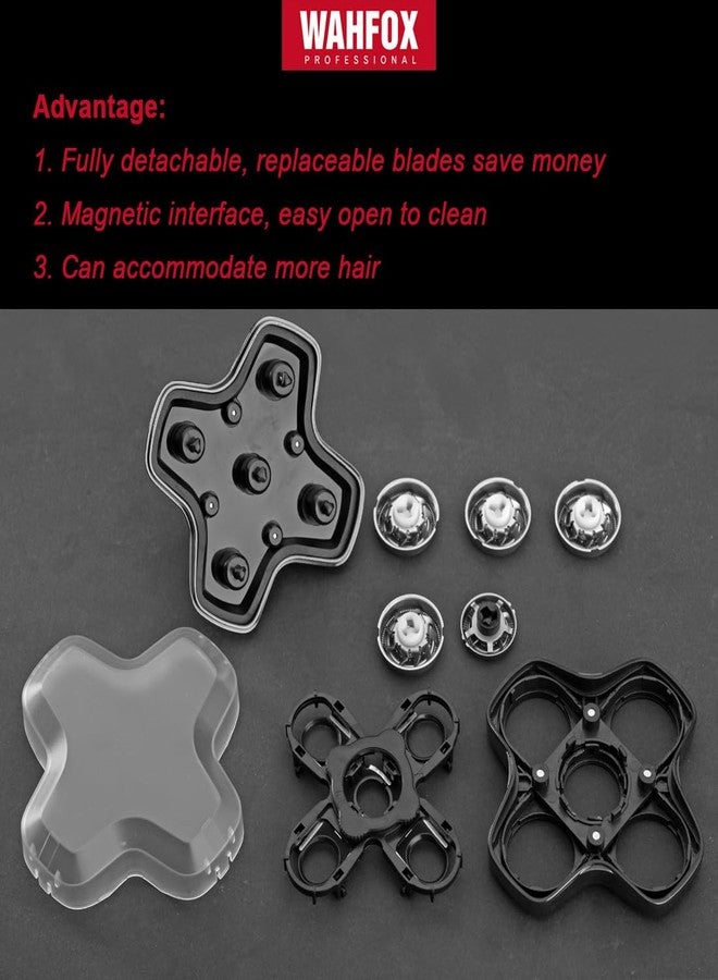 WAHFOX 5 Blades Magnetic Shaver Replacement heads for SKULL SHAVER HEAD SHAVER - Image 2