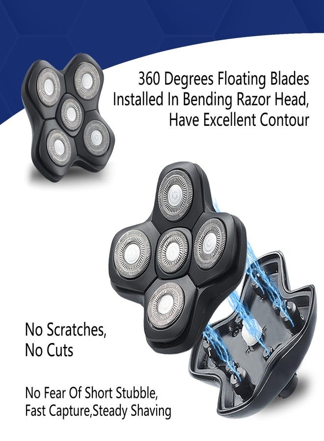WAHFOX 5 Blades Magnetic Shaver Replacement heads for SKULL SHAVER HEAD SHAVER - Image 5