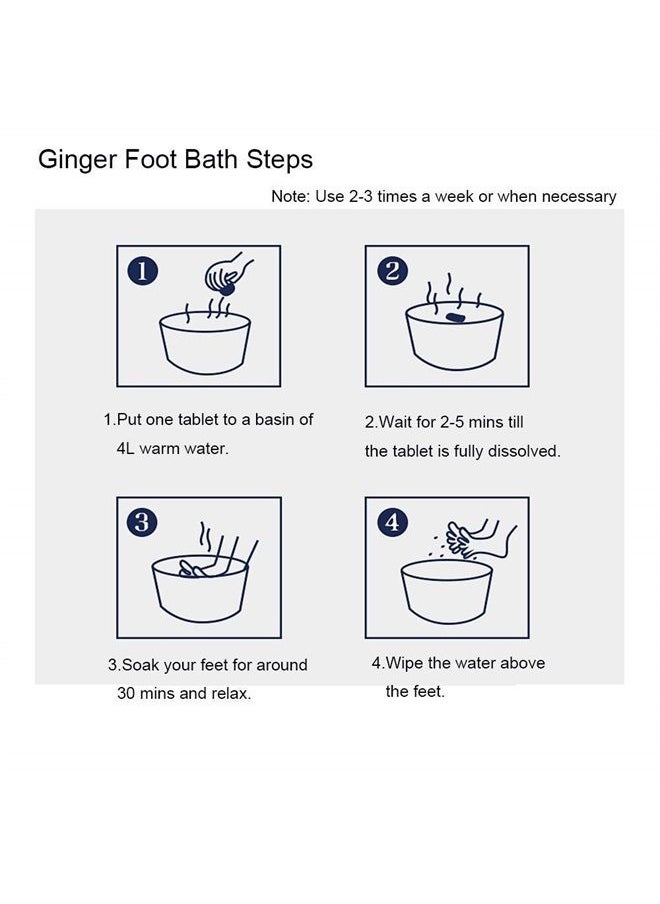 10Pcs Ginger Foot & Hand Salts & Soaks Foot Care,Eliminate Fatigue Improve Sleeping Foot Pain Foot Care Treatment