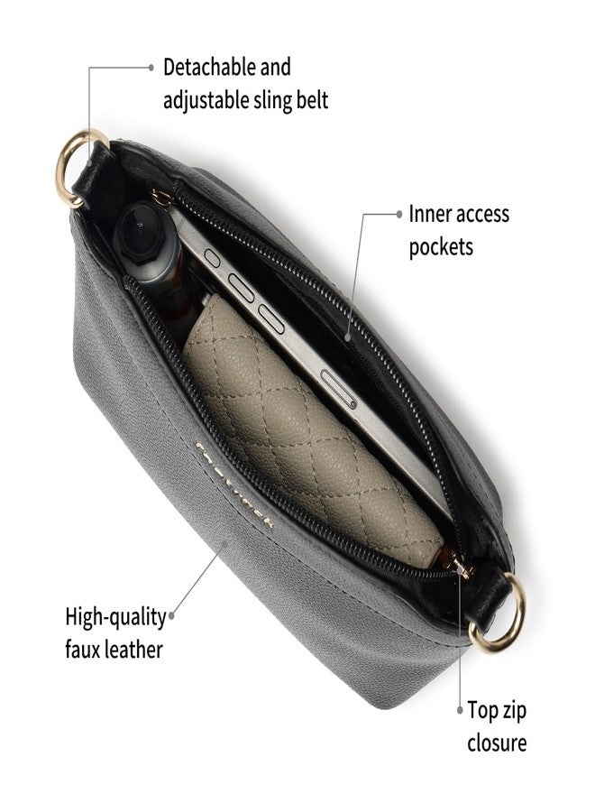 Fastrack Off Duty Sling Bag for Women | Small Size with Top Zip Closure, Detachable & Adjustable Sling Belt & Inner Access Pockets | Trendy Everyday Sling Bag - Image 3