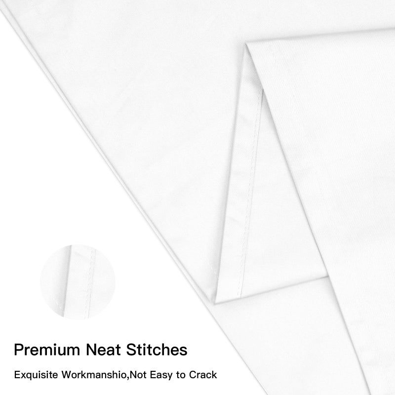 DEEPDREAM Deep Dream 100% Cotton Pillow Cases Standard Size Set of 2, 600 Thread Count Cotton Pillowcases Standard, White Pillow Cases Set of 2 with Envelop Closure, 20x26 Inches - Image 4