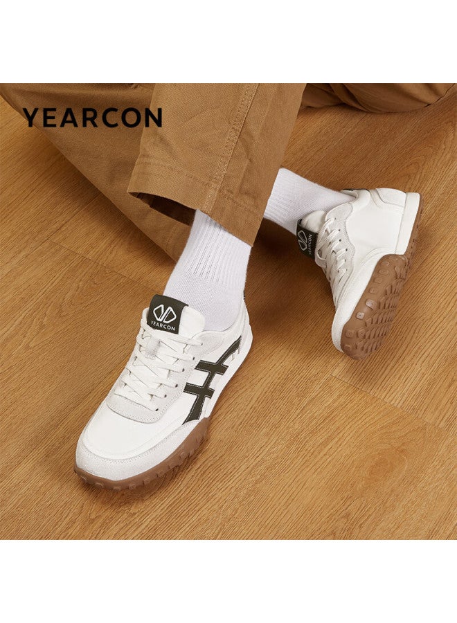 YEARCON Yierkang Agan Shoes Men's Sports Casual Shoes Retro Comfortable Hedgehog Bottom Training Shoes 96250w White/green 41 - Image 2