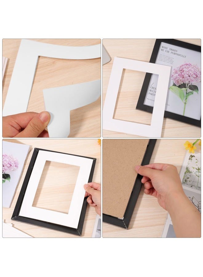 Prudiut 15 Pack 8x10 White Picture Mats, Frame Mattes for 5x7 Pictures Display Photo Frame Mat Core Bevel Cut Mat Board Show Kit for Photos, Prints, Artworks - Image 4