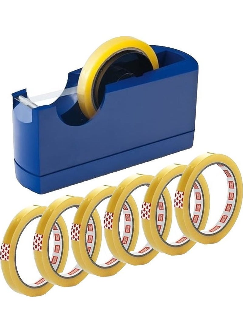 MAS 730 Flash Tape Cutter 66 mt Blue + Tape 12 x 66 mt 6 pieces 