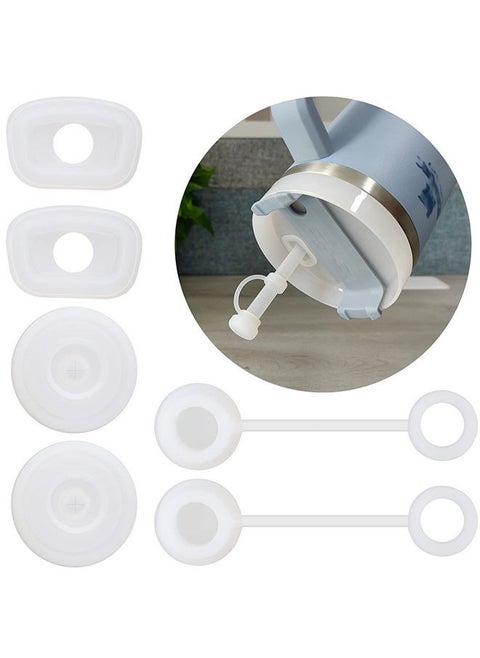 3 Set Silicone Spill Proof Stopper Compatible with Stanley Cup 1.0 40oz/ 30oz(White)