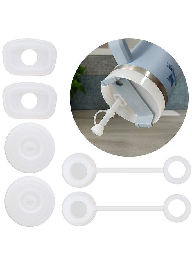 3 Set Silicone Spill Proof Stopper Compatible with Stanley Cup 1.0 40oz/ 30oz(White)