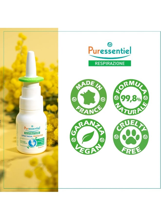 Puressentiel بخاخ أنف واقي للتنفس للحساسية 20 مل | تخفيف طبيعي خالٍ من مضادات الهيستامين، 0.67 أونصة سائلة - Image 5
