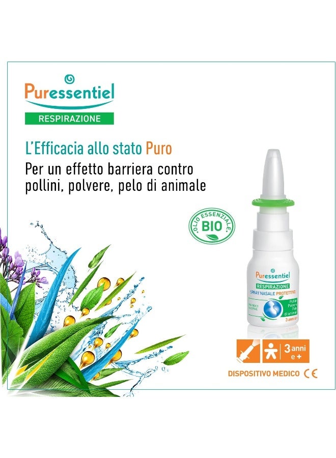 Puressentiel بخاخ أنف واقي للتنفس للحساسية 20 مل | تخفيف طبيعي خالٍ من مضادات الهيستامين، 0.67 أونصة سائلة - Image 2