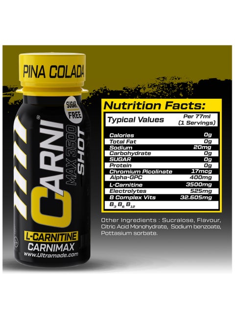 C5 CarniMax Shot Pina Colada - L-Carnitine Drink, 77ml, Sugar-Free, Weight  Loss 12 Bottles | Best Price Bahrain | Manama, Riffa
