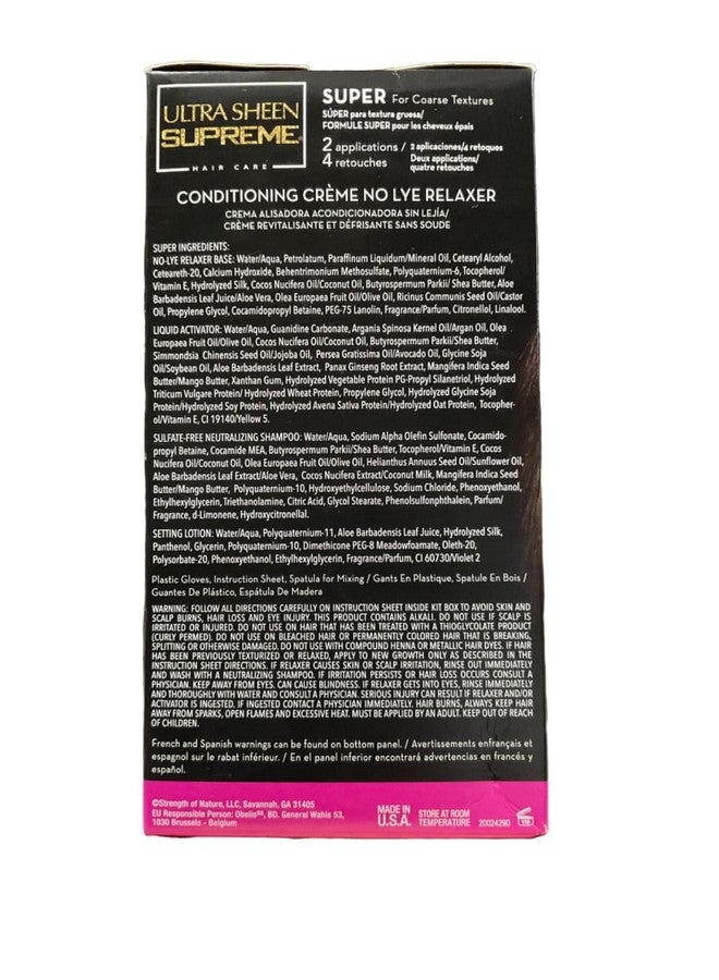 Ultra Sheen Supreme No-lye Relaxer Conditioning Creme Kit, Super, 1 Ea, 1count - Image 2