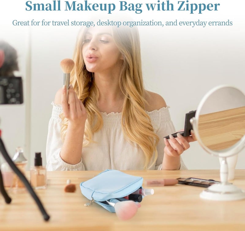 12 Mini Nylon Makeup Bags, Square Zippered Travel Pouches For Purse, Lightweight And Waterproof Organizers For Home Or On-The-Go - Image 3