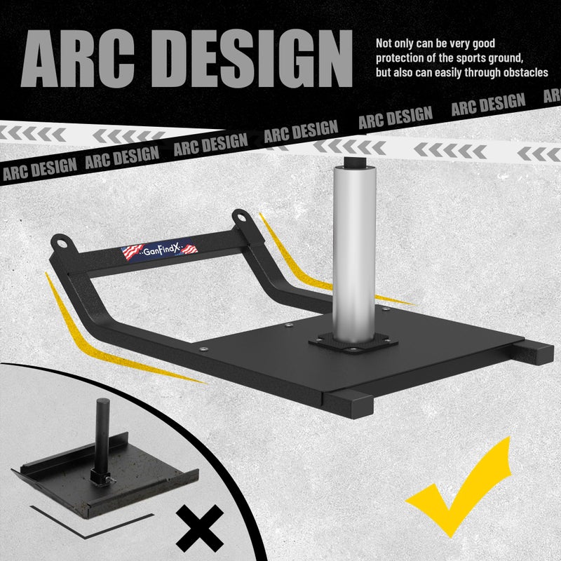 GanFindX Weight Sled, Workout Fitness Training Sled, Speed Training Sled for Athletic Exercise, Fitness Strength Training and Speed Improvement, Suitable for 1" & 2" Weight Plate - Image 3