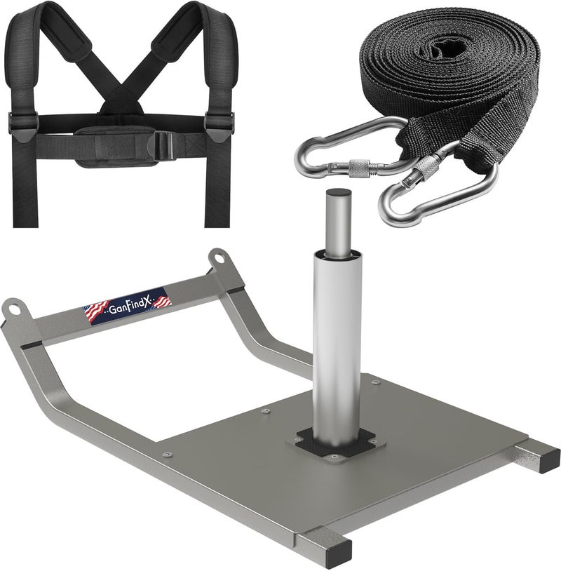 GanFindX Weight Sled, Workout Fitness Training Sled, Speed Training Sled for Athletic Exercise, Fitness Strength Training and Speed Improvement, Suitable for 1" & 2" Weight Plate - Image 1