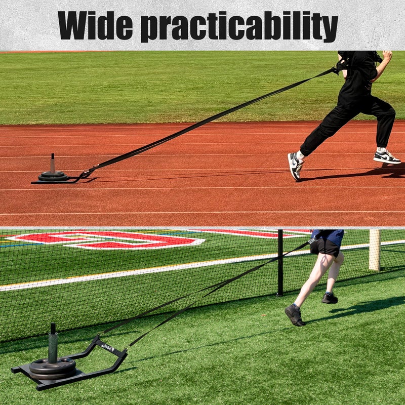 GanFindX Weight Sled, Workout Fitness Training Sled, Speed Training Sled for Athletic Exercise, Fitness Strength Training and Speed Improvement, Suitable for 1" & 2" Weight Plate - Image 2