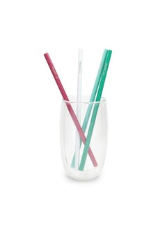 BRIGHTLY LABS Set of 4 Stainless Steel Reusable Metal Drinking Straws with Cleaning Brush Alternative for Plastic Straws, Ideal for Daily Use, Travel, and Parties. Reduce Waste, Enjoy Refreshing Beverages.  - Image 2