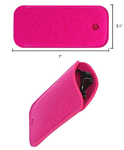 JAVOedge [5 PACK], Soft Felt Slip In Pouch Case for Sunglasses, Reading Glasses Multi Colors, MicroFiber Cloth - Image 5