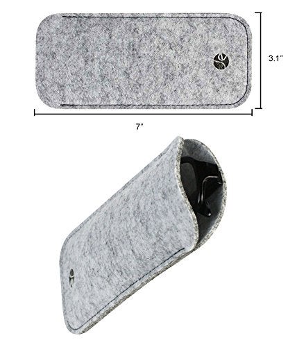 JAVOedge [5 PACK], Soft Felt Slip In Pouch Case for Sunglasses, Reading Glasses Multi Colors, MicroFiber Cloth - Image 4
