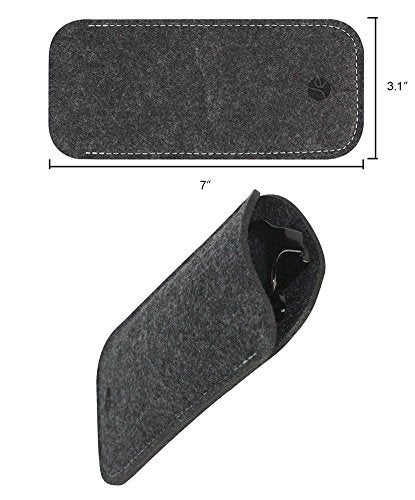 JAVOedge [5 PACK], Soft Felt Slip In Pouch Case for Sunglasses, Reading Glasses Multi Colors, MicroFiber Cloth - Image 3