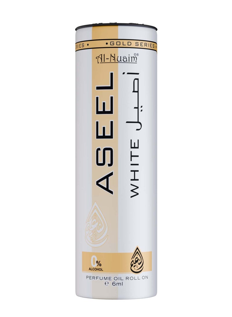 مجموعة براميل النعيم عطر أصيل الأبيض رول أون للرجال والنساء - 6 مل | عطر خالٍ من الكحول